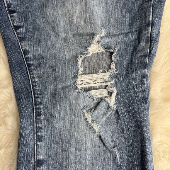 Torrid Boyfriend Straight Jeans Womens 16 XT Blue Distressed Measures 36 x 32 - Picture 7 of 10